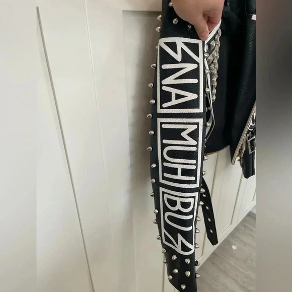 By The Nana Custom Leather Jacket Size Medium - Picture 5 of 9